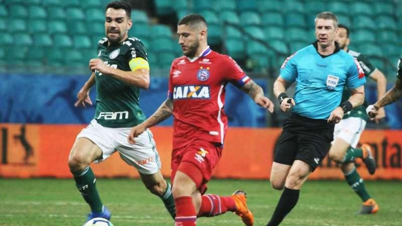 Bahia x Palmeiras na Copa do Brasil Bruno Henrique perde pênalti VAR