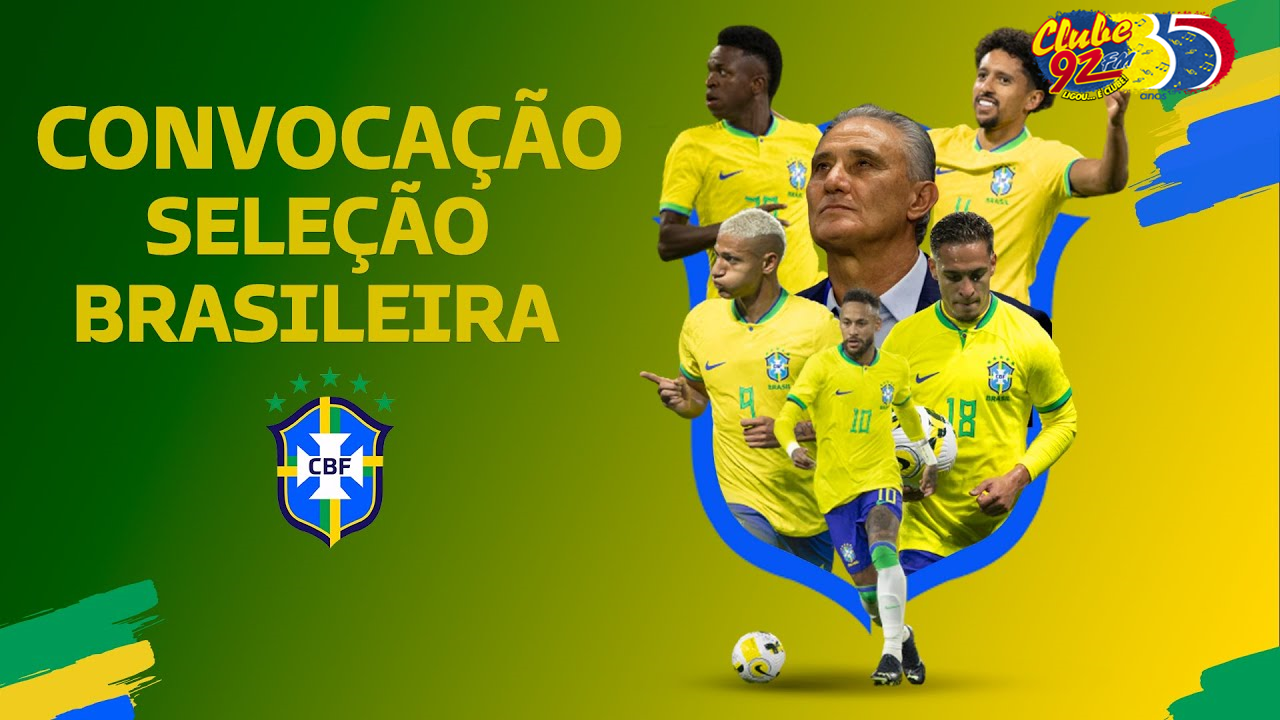 COPA DO MUNDO 2022: Tite convoca Brasil para o Mundial, time conta com 16  estreantes em Copa - Clube 92 FM
