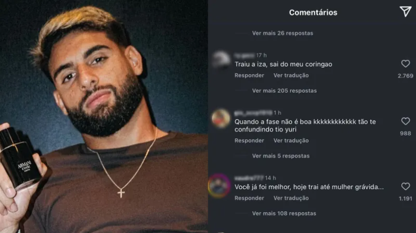 Jogador Yuri Alberto Sofre Ataque Virtual Após Confusão com Ex de IZA